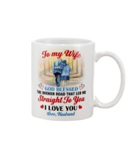 God Blessed The Broken Road Husband To Wife Mug front