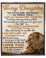 Little Girl Yesterday Friend Today Dad To Daughter Fleece Blanket - 50" x 60" front