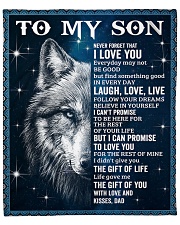 Never Forget That I Love U Wolf Dad To Son Fleece Blanket - 50" x 60" front