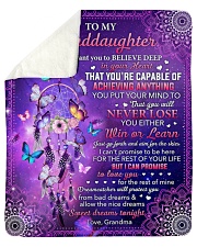 I Want U To Believe Deep In Heart To Granddaughter Sherpa Fleece Blanket - 50" x 60" thumbnail