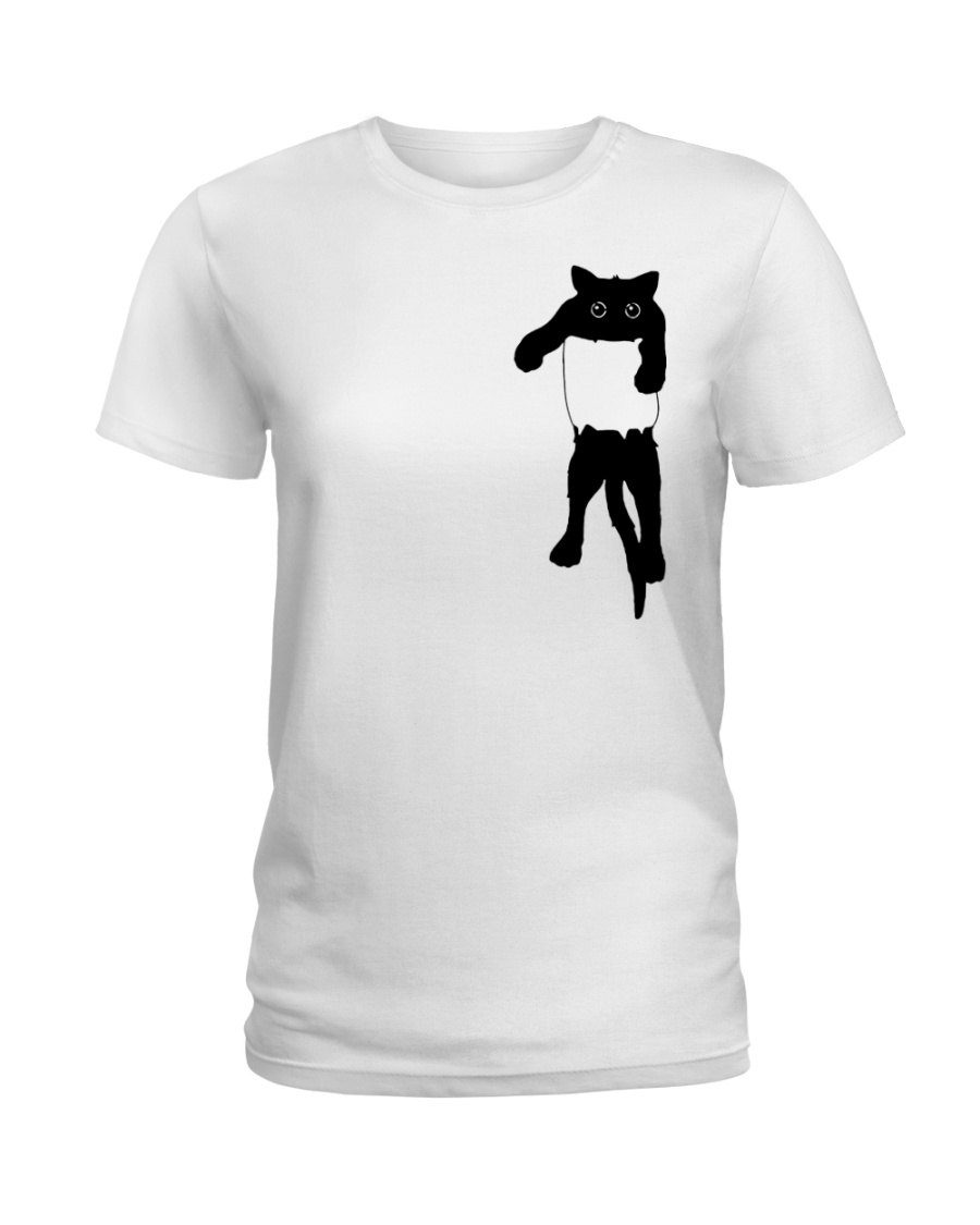 Cat Pocket Ladies T-Shirt
