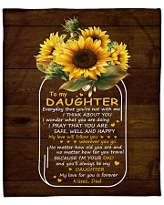 My Love For U Is Forever Sunflower Dad To Daughter Fleece Blanket - 50" x 60" front