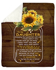 My Love For U Is Forever Sunflower Dad To Daughter Sherpa Fleece Blanket - 50" x 60" thumbnail