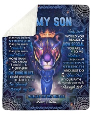 U Are Braver Than U Believe Lion Mom To Son Sherpa Fleece Blanket - 50" x 60" thumbnail