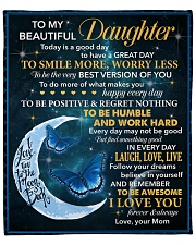 Daughter To Be The Very Best Version Of You Fleece Blanket - 50" x 60" front