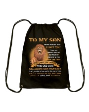 To My Son Never Forget That I Love You Drawstring Bag thumbnail