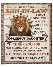 I Didn't Give U The Gift - Lion To Son-in-law Fleece Blanket - 50" x 60" front