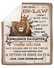 I Didn't Give U The Gift - Lion To Son-in-law Sherpa Fleece Blanket tile