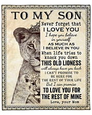 Never Forget That I Love You-Lion Mom To Son Fleece Blanket - 50" x 60" front