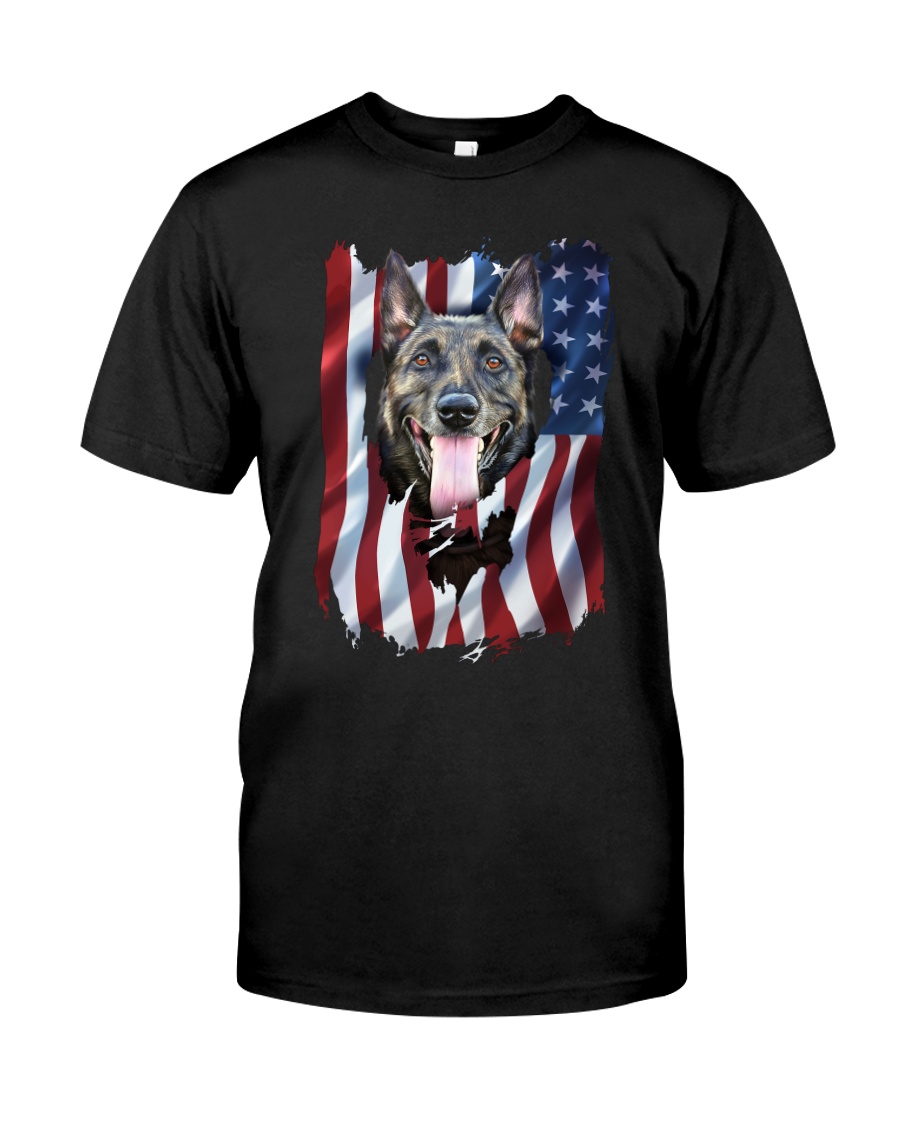 American Flag Belgian malinois Classic T-Shirt