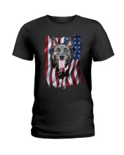 American Flag Belgian malinois Ladies T-Shirt thumbnail