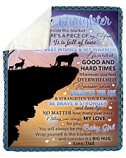 Inside Blanket There's A Piece Dad To Daughter Sherpa Fleece Blanket tile