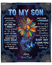 Whenever Your Journey In Life Dad To Son Fleece Blanket - 50" x 60" front