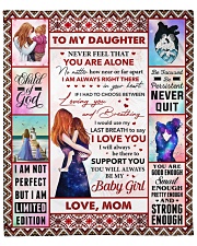 Never Feel That U Are Alone Mom To Daughter Fleece Blanket - 50" x 60" front