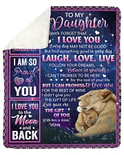 Never Forget That I Love U Lion Mom To Daughter Sherpa Fleece Blanket - 50" x 60" thumbnail