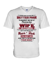 God Sent Me My Awesome Wife V-Neck T-Shirt thumbnail