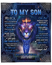 U Are Braver Than U Believe Lion Dad To Son Fleece Blanket - 50" x 60" front