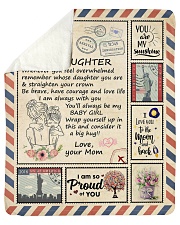 I Love You To The Moon And Back Mom-To-Daughter Sherpa Fleece Blanket tile