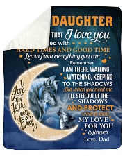 Never Forget That I Love U Dad To Daughter Sherpa Fleece Blanket - 50" x 60" thumbnail