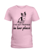 Yorkie I've Got Friends in low places Ladies T-Shirt front