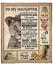 Lion - Im So Proud Of You - Dad-To-Daughter Fleece Blanket - 50" x 60" front