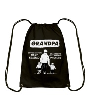 Grandpa Best Friend Partner In Crime Drawstring Bag thumbnail