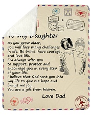 You'll Face Many Challenges - Dad To Daughter Sherpa Fleece Blanket - 50" x 60" thumbnail
