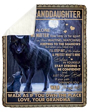 Never Feel That U Are Alone Wolf GM To GD Sherpa Fleece Blanket tile