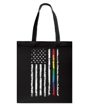 Gay Pride Rainbow American Flag Tote Bag thumbnail