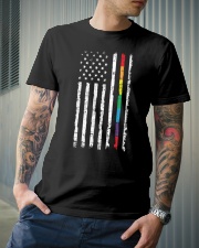 Gay Pride Rainbow American Flag Classic T-Shirt lifestyle-mens-crewneck-front-6