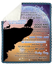 Inside Blanket There's A Piece Mom To Son Sherpa Fleece Blanket tile