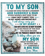 I Closed My Eyes For But A Moment-Wolf Mom To Son Fleece Blanket - 50" x 60" front