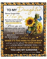 Never Forget That I Love U Sunflower To Daughter Fleece Blanket - 50" x 60" front