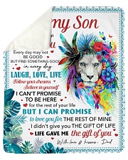 Never Forget That U Love U Dad To Son Sherpa Fleece Blanket tile