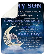 When U Need A Hug Hold Blanket Tight Mom To Son Sherpa Fleece Blanket tile