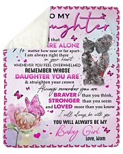 Never Forget That U Are Alone - Mom To Daughter Sherpa Fleece Blanket tile