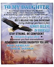 I Believe U Can Overcome Mom To Daughter Fleece Blanket - 50" x 60" front