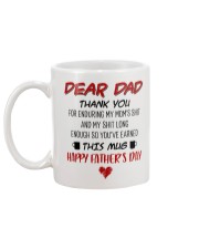 Dad Thanks For Enduring My Mom's Shit Mug back