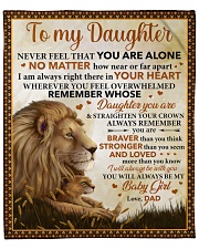 Never Feel U Are Alone Lion Dad To Daughter Fleece Blanket - 50" x 60" front