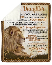 Never Feel U Are Alone Lion Dad To Daughter Sherpa Fleece Blanket - 50" x 60" thumbnail