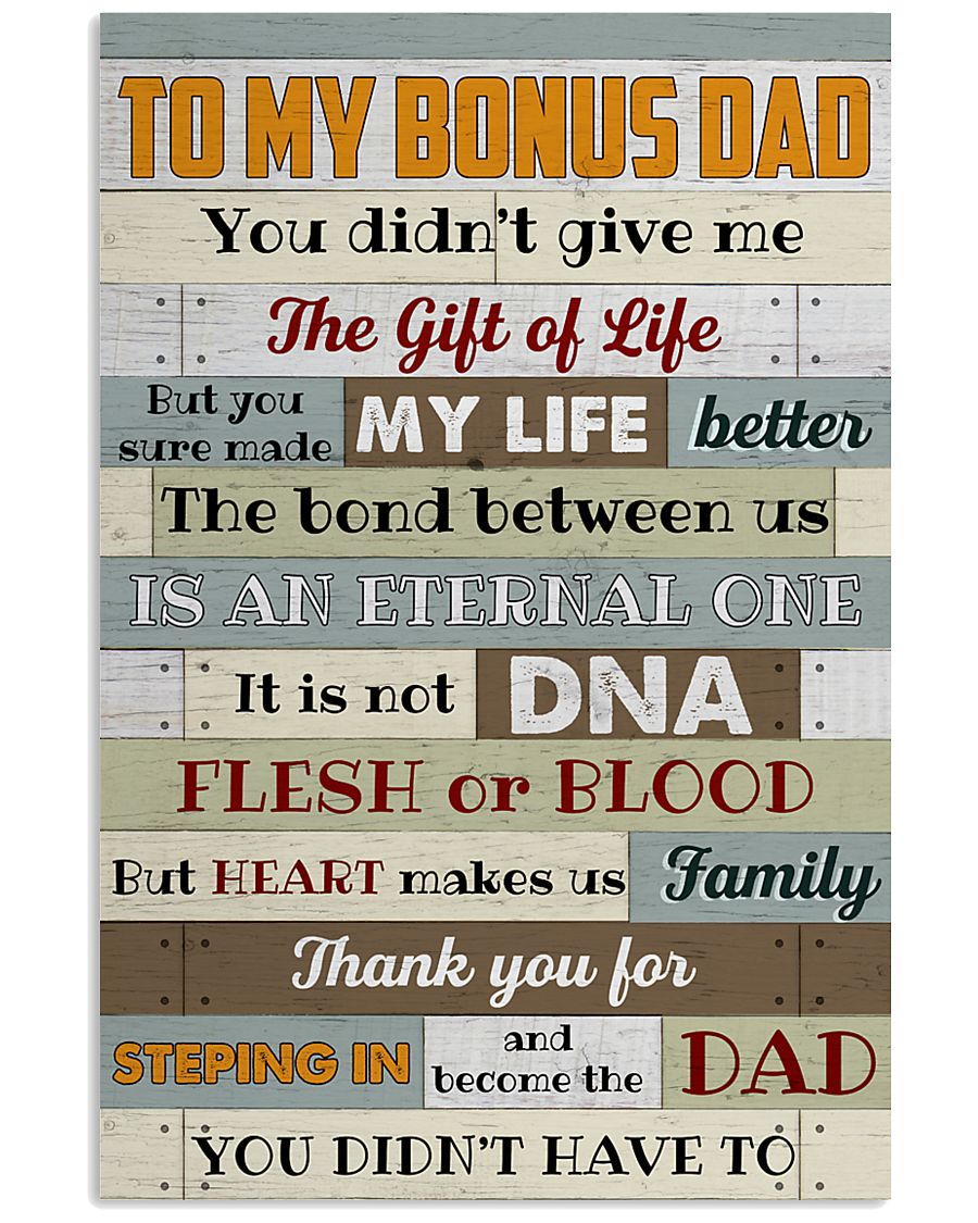 Bonus Dad -Thank you for steping in and become dad 11x17 Poster