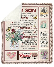 Once Upon A Time I Asked God Mom To Son Sherpa Fleece Blanket tile