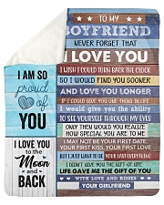 Never Forget That I Love U Girlfriend To Boyfriend Sherpa Fleece Blanket tile