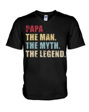 Papa The Man The Myth The Legend V-Neck T-Shirt tile