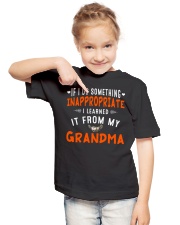 I Learn From My Grandma Youth T-Shirt lifestyle-youth-tshirt-front-2