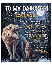 Never Forget That I Love U Wolf Dad To Daughter Fleece Blanket - 50" x 60" front