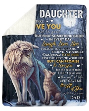 Never Forget That I Love U Wolf Dad To Daughter Sherpa Fleece Blanket tile