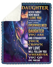 Never Forget How Much I LoveU Lion Dad To Daughter Sherpa Fleece Blanket - 50" x 60" thumbnail