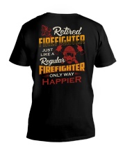 Retired Firefighter V-Neck T-Shirt thumbnail