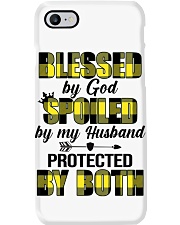 Blessed By God Spoiled By My Husband Phone Case tile